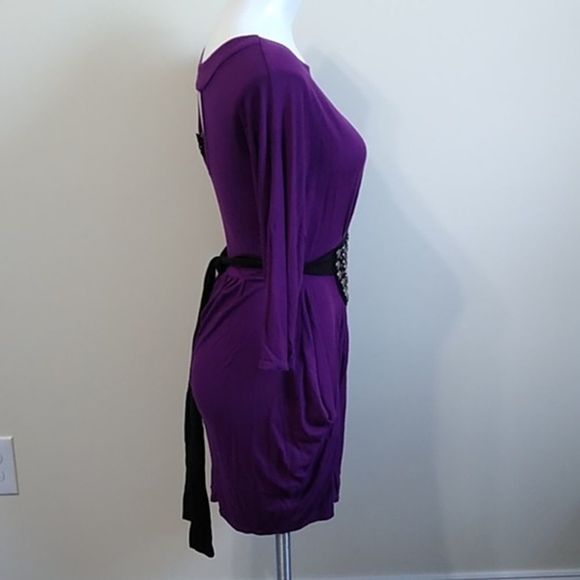 Bebe Lillian jeweled long sleeve dress XS - Picture 4 of 8